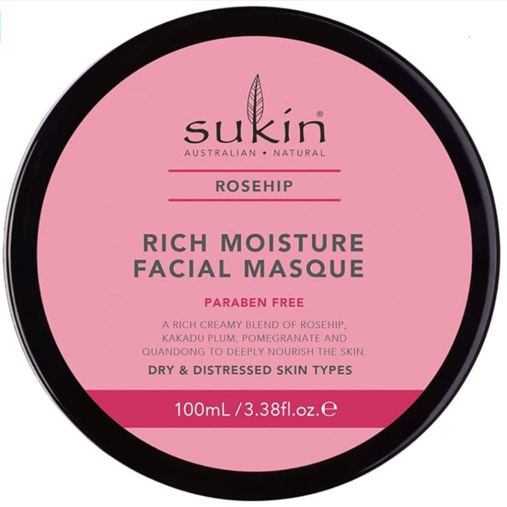 NEW Sukin Rich Hydrating Facial Masque FACE Mask Moisturizing Rosehip Dry Skin